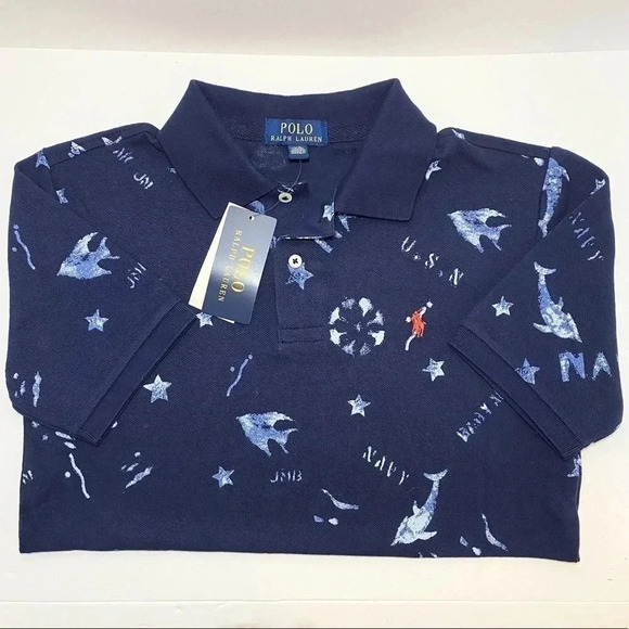 Ralph Lauren Polo Cruise Navy polo shirt Boys Large 14-16 - Picture 2 of 7